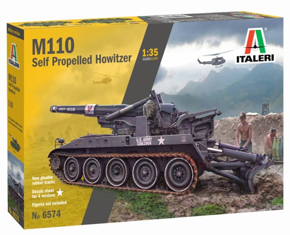 

PLATZ Italeri 1/35 Scale American M110 203mm Self-Propelled Howitzer Plastic Model Kit IT6574 (Tank)