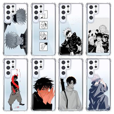 Japan Anime Jujutsu Kaisen průhledné pouzdro na telefon Samsung S10 S20 Fe S21 S22 S8 S9 Plus S21ultra S22ultra nárazuvzdorné kryty Fundas