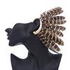Elegant Ear Wrap Earrings Feathered Ear Cuff Earrings Ear Clip Wrap Earrings Jewelry for Women Party and Music Festival