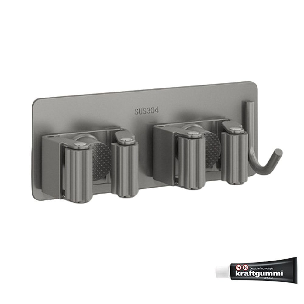 Waterproof Broom Rack 304 Stainless Steel Broom Hanger Multi-Purpose Mop Storage Rack  Household