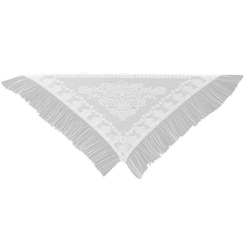 Hot-selling new lace flower mesh frame triangle scarf fringed shawl women's fashion hollow scarf