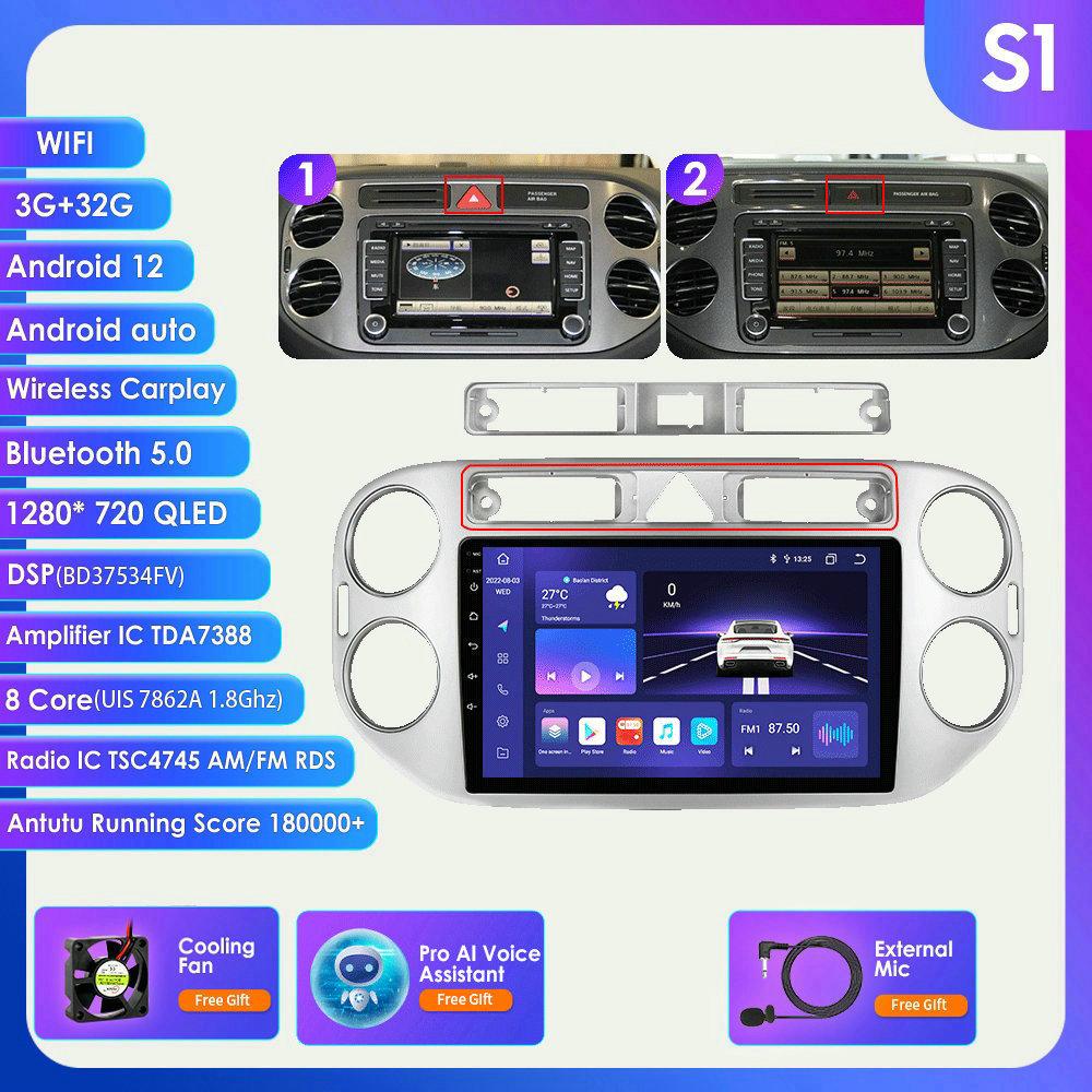 Hizpo DSP 9 cali 2din Android Autoradio GPS dla VW Volkswagen Tiguan 1 NF 2006 2008 - 2016 Radio samochodowe multimedialny odtwarzacz wideo inteligentny ekran