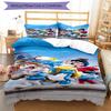 3pcs The Smurfs Bedding Set Duvet Cover Closure Includes 1 Duvet Cover & 2 Pillowcases, Soft and Comfortable for All Seasons.