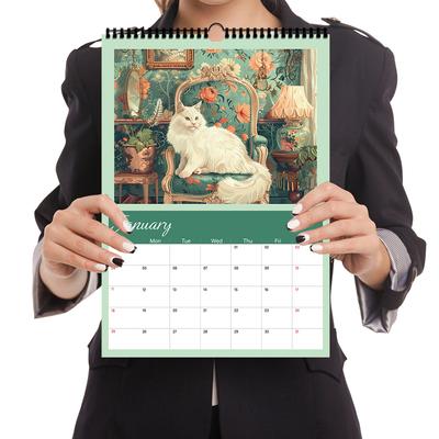 1pc, 2026 Whimsical Theme Calendar - Warm and Healing, 12 Unique Designs, Wall Calendar, Birthday, Christmas, New Year Gift