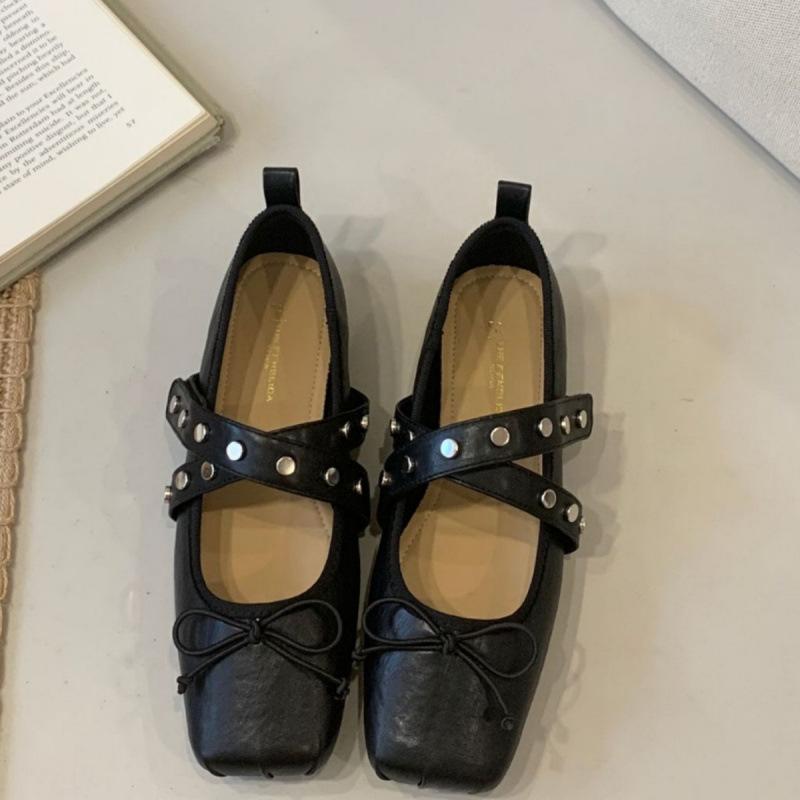 2025 Autumn New Shallow Mouth Flat Bottom Mary Jane Single Shoes Women's Shoes with Gentle Wind Round Head Ballet Shoes