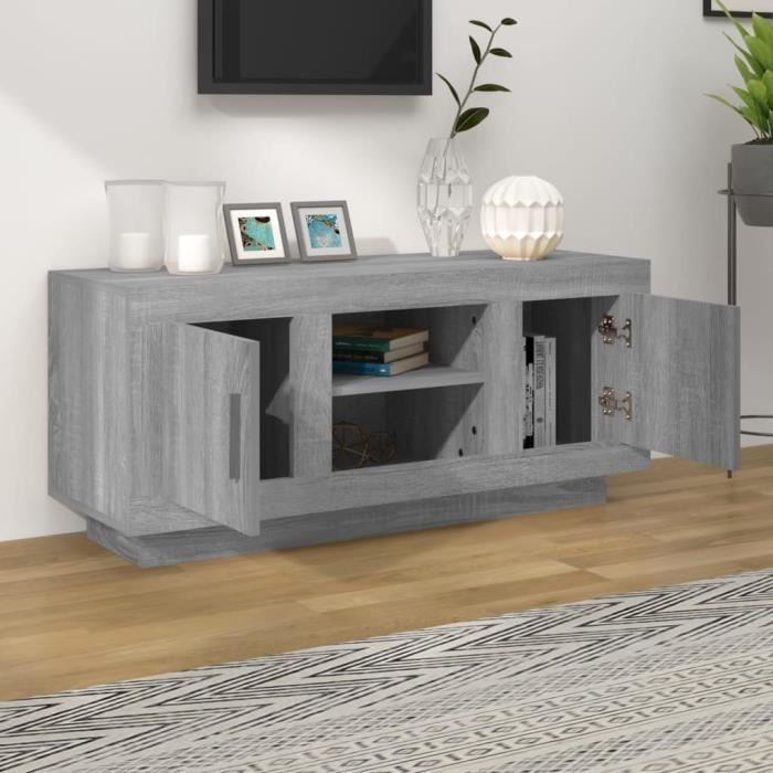 VidaXL TV Stand Sonoma Grey 102x35x45 Cm Engineered Wood 817226