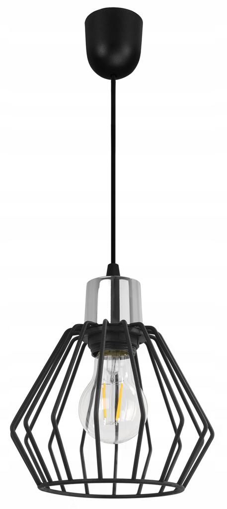 Hanging Lamp, Ceiling Chandelier, Wire Shade, Led