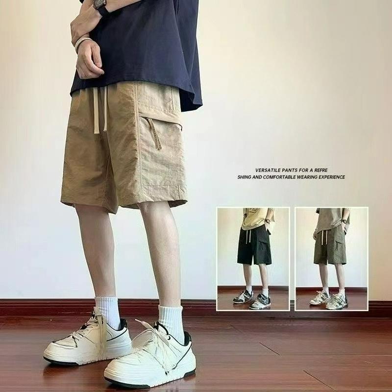Tide Brand Tooling Shorts Men's Summer Thin Sports Pants Outer Wear Ice Silk All-match Five-point Casual Pants