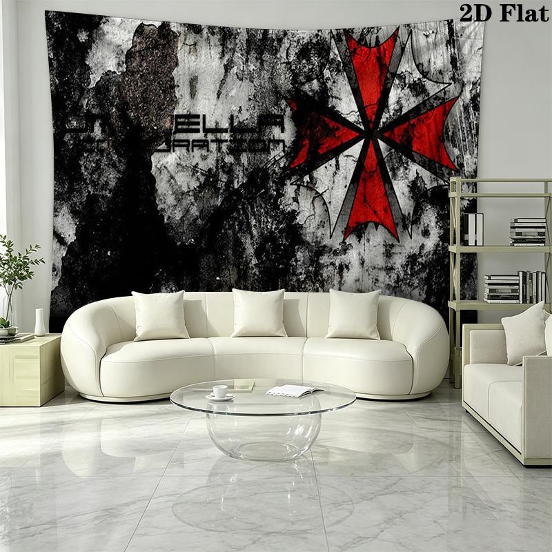Umbrella Corporation Wall Tapestry Aesthetic Wall Hanging Printed Fabric Blanket Decorative Tapestries for Bedroom Living Room Home Decor