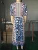 2024 Summer Bohemian Print Women's Maxi Dress with Round Neck and Short Sleeves