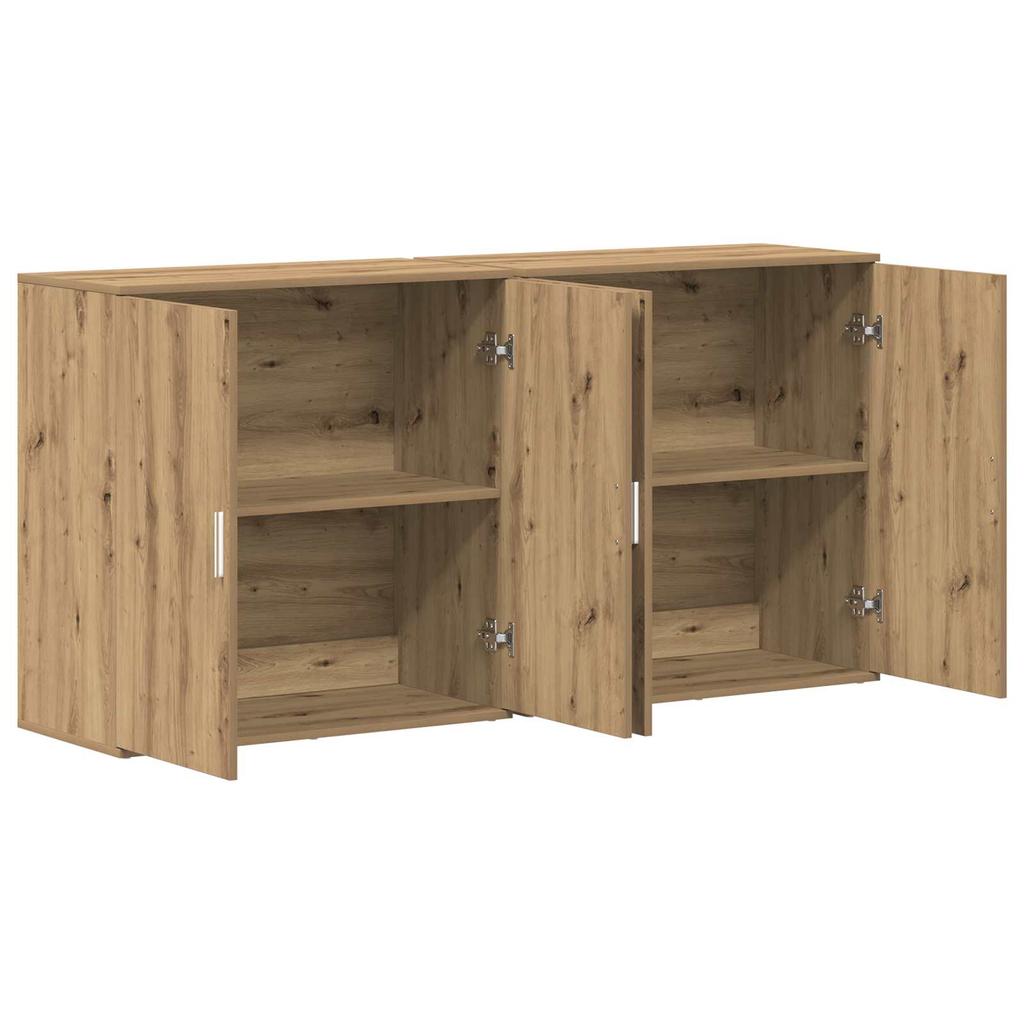 Sideboard 2 pcs Artisan Oak 79 x 38 x 80 cm engineered wood