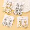 Vintage Exaggerate Twisted Knot Drop Earrings for Women Thick Metal Big Earrings for Women Banquet Party Jewelry Gifts