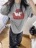 Summer short-sleeved t-shirt new popular kitten print design sense front shoulder American loose short-sleeved top t-shirt