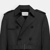 Coach Solid Color Double Breasted Long Sleeve Trench Coat Men Outerwear Black CQ504-BLK