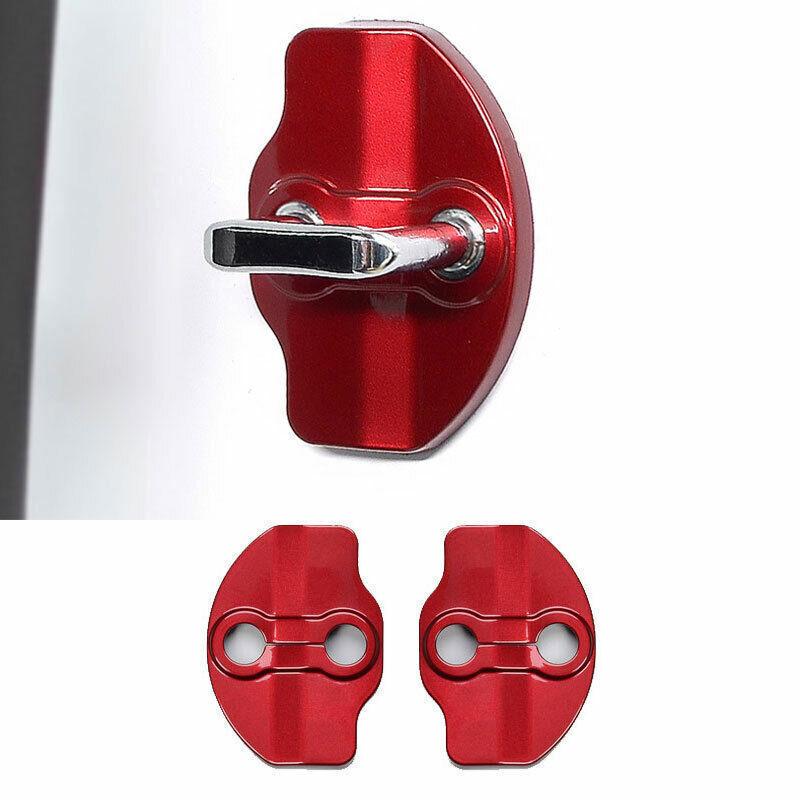 Красная ABS Защитная Накладка на Защелку Двери 2 ШТ. Подходит Для Tesla Model X 2016-