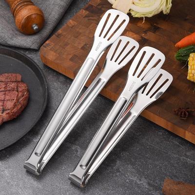 304 Stainless Steel Steak and Food Tongs for Kitchen and Barbecue