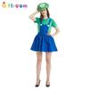Mardi Gras Adult Costume Super Mario Cosplay Mario Cartoon Anime Game Uniform
