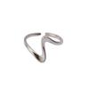 Korean Retro Fashion Hollow Heart Adjustable Cross Ring for Women