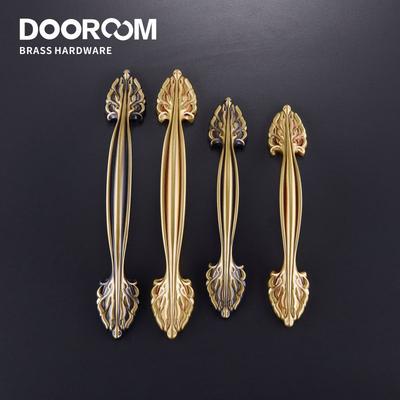 Dooroom Poignées de Meubles Européennes en Laiton Poignées Anciennes Américaines pour Tiroirs Portes d'Armoire Portes de Garde-robe Commode Tirants Boutons Dorés