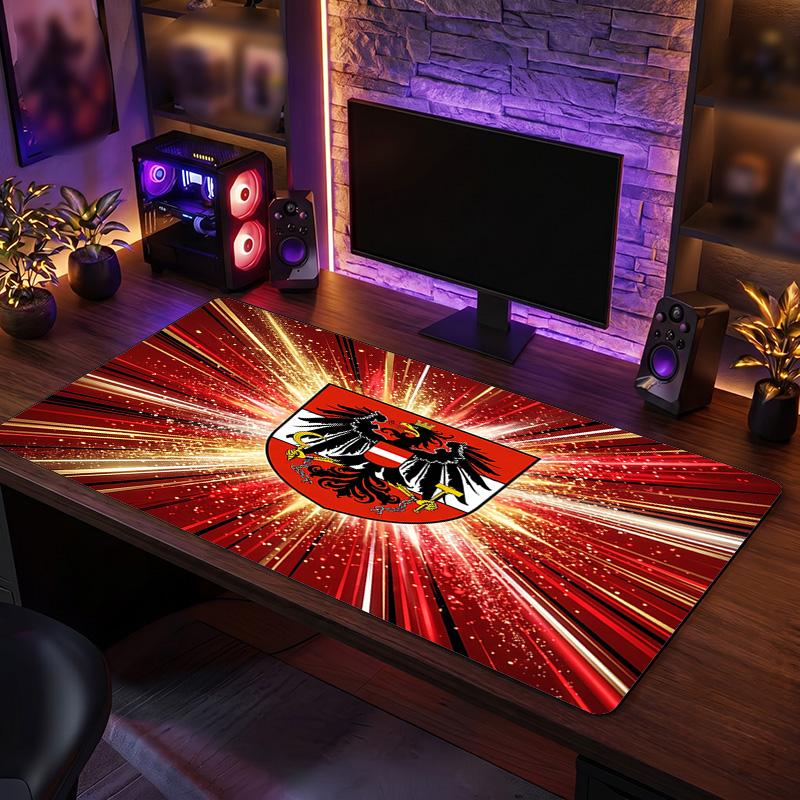 Austria Football Crest Mouse Pad, Extended Non Slip Rubber Desk Mat for Gaming Office Laptop Fan Gift