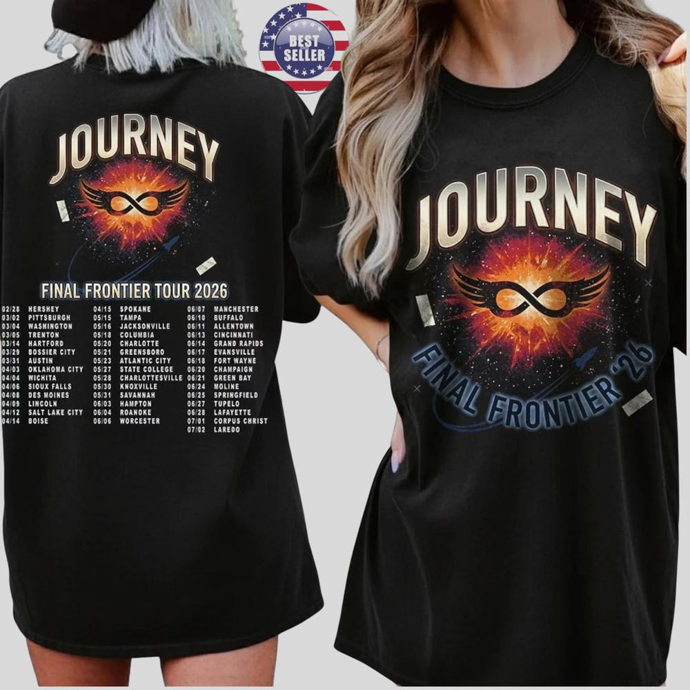 Fastship Journey Shirt Final Frontier Tour 2026 Classic Rock Band Gift Unisex Unisex T-Shirt L