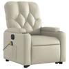Vidaxl Reclining and Tilting Armchair with Massage, Electric, Cream