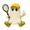Halloween Character Ghost Figurine Cute Rugby Tennis Baseball Ghost Sculpture Resin Ghost Statue Tabletop Ornament for Home Party Indoor Outdoor Decor