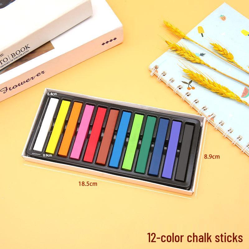 

Special Edition 12-Color Pastel Sticks & 12 Black Charcoal Art Tools Set Boxed Set