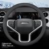 Haval First Love Leather Steering Wheel Cover, Universal Fit, Non-Slip, No Sewing Needed, Ultra-Thin, Breathable, All-Season Use