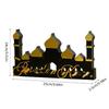 Handmade Wood Acrylic Castle Ornament For Tabletop Windowsill Bookshelf Display Middle Eastern Festival Celebration