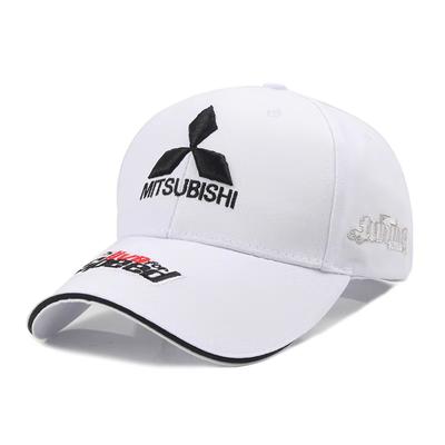 Mitsubishi Logo Embroidered Baseball Cap, Outdoor Hiking, Sports and Leisure, Adjustable Size, New Series for Couples