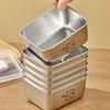 304 Stainless Steel Bento Lunch Box Refrigerator Sealed Food Preservation Box Frozen Meat Box Fruit Vegetables Storage Container