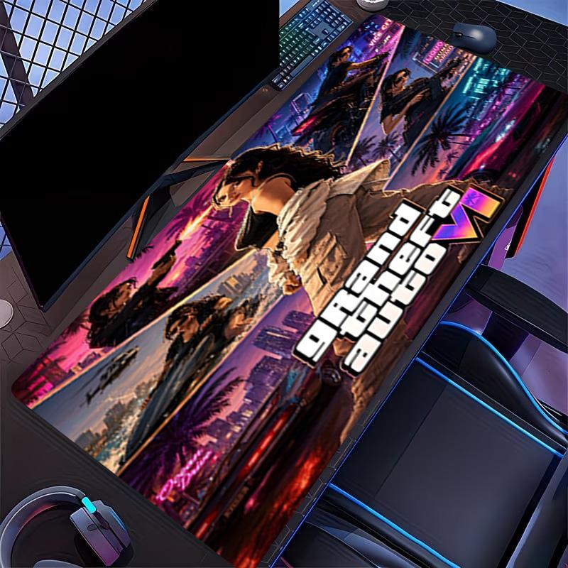 Grand Theft Auto VI Print Mouse Pad, for Keyboard Pad Laptop PC Mat for Office Home Use, Desk Decor, Perfect Birthday Gift for Gamers