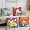 Game P-Puyo P-Pop F-Fever Anime Sig For Bedroom Car Coffee Shop Room Soft and Living Room Sofa Decorative Pillow Cover Case