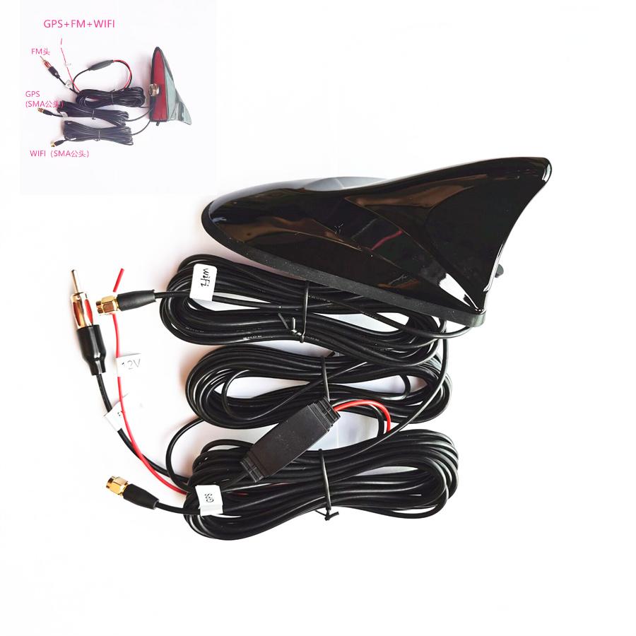 Car Roof Mount Aerials GPS Navigation System WIFI+Receiver FM/AM Radio Amplifier