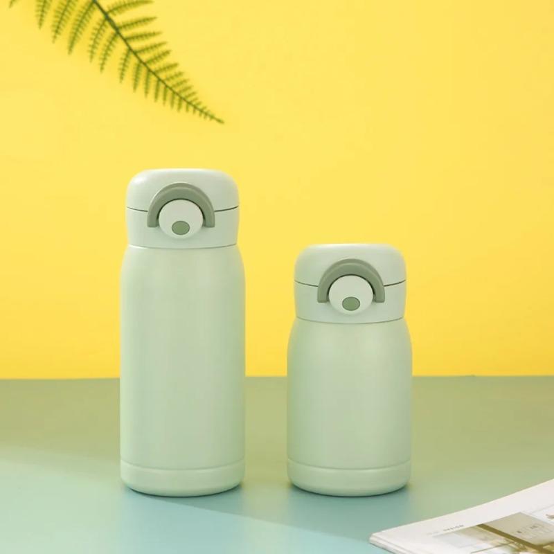 304 Stainless Steel Mini Thermos Cup Cute 220/320ml Small Capacity Vacuum Flask Pop-up Lock Mug Girls