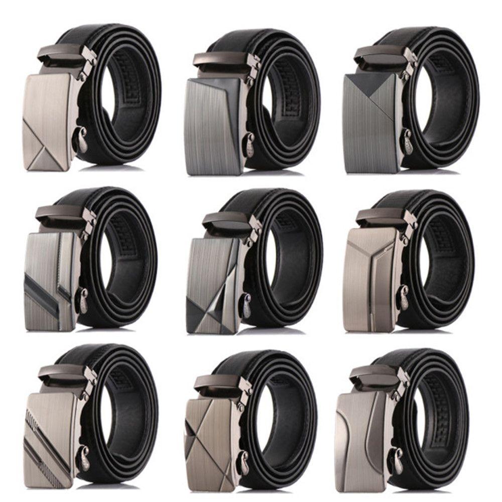 Luxury Strap High-Quality Waist Belts Automatic Buckle Ratchet Waistband Leather Belts