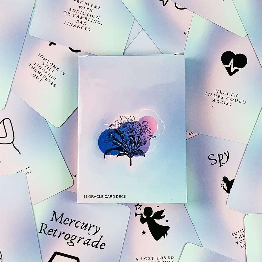 New Oracle Cards 41 Exquisite Oracle Cards English Version Deck Divination Party Board Game Leisure Entertainment Card Game