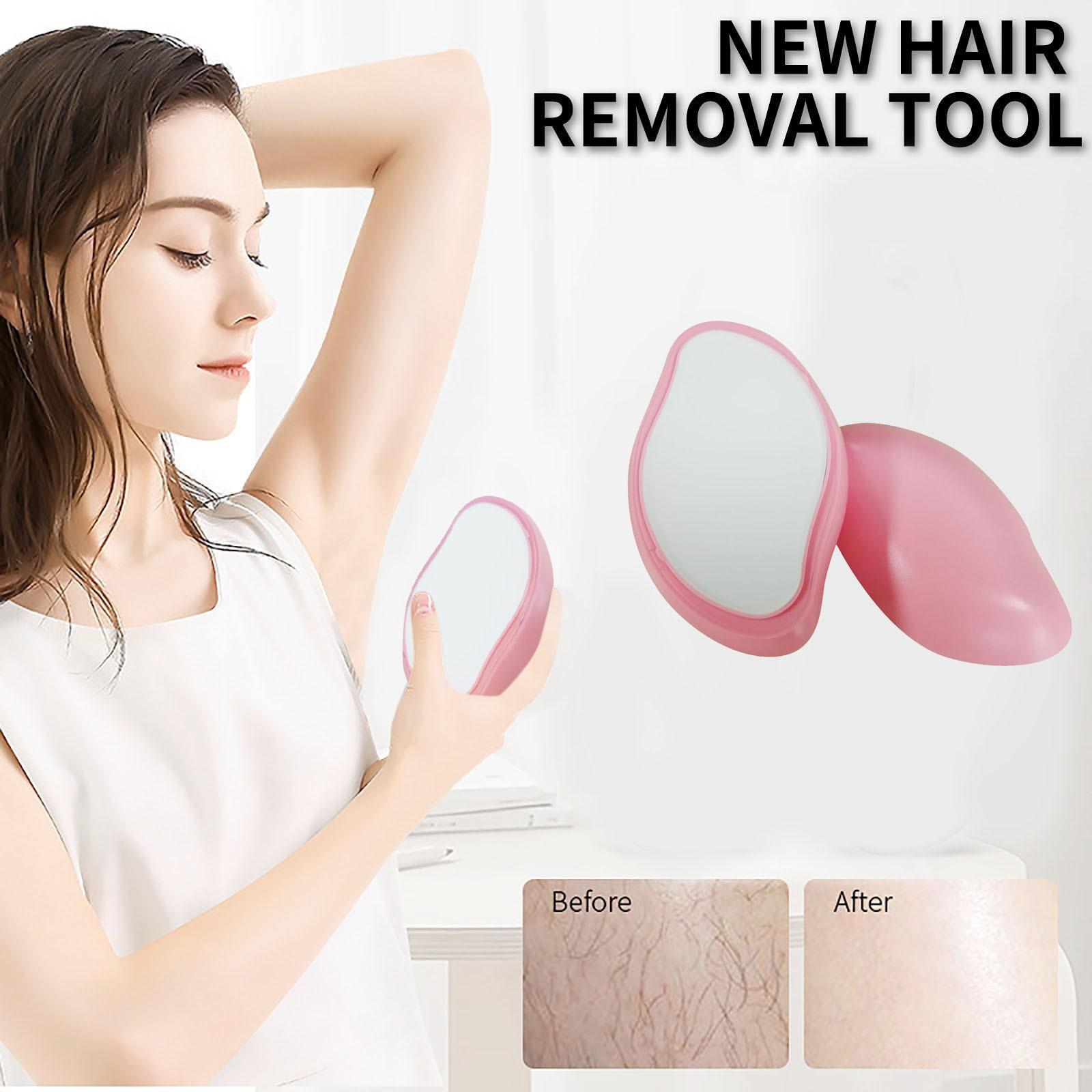 

Многоразовое удаление волос без бритья, средство для удаления волос с кристаллами, ластик для волос, женское моющееся нано-удаление для эффекта гладкой кожи One Size розовый