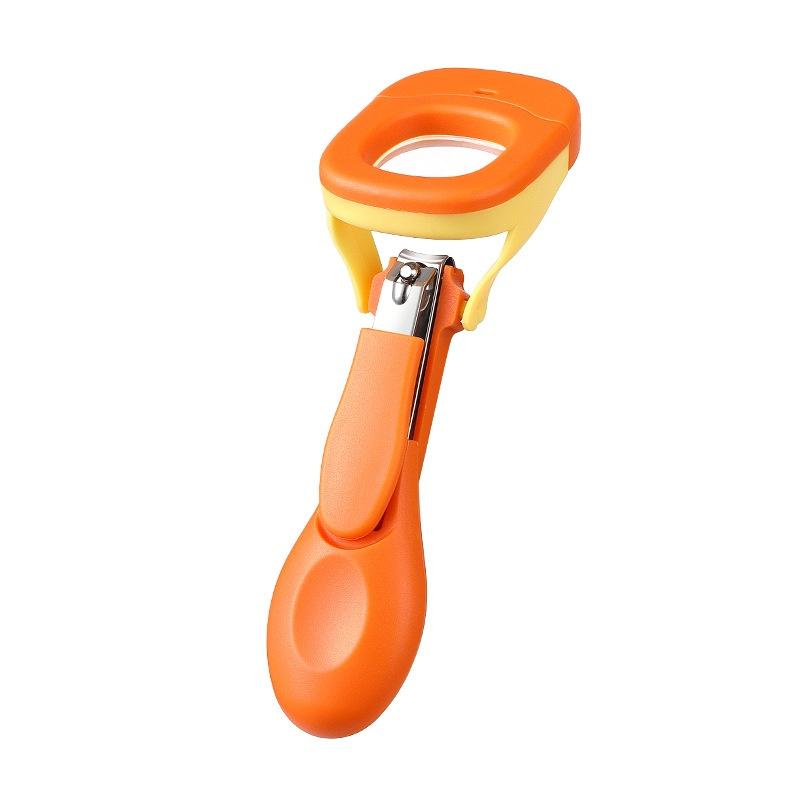 Coupe-ongles pour bébé et personnes âgées avec lumière LED/loupe Anti-éclaboussures Coupe-ongles Ongles des mains et des pieds Ciseaux à ongles Soins