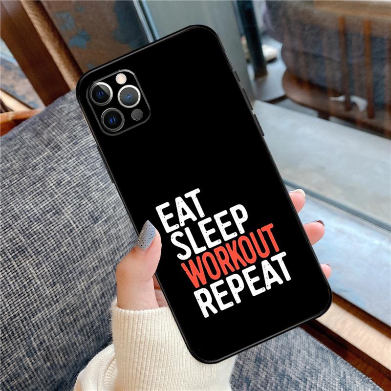 Bodybuilding Gym Fitness Phone Case For iPhone 16 15 13 12 11 14 Pro Max 12 13 mini XR 15 16 Plus 16e Cover Shell