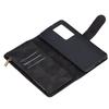 Wallet Phone Case Magnetic Closure Flip Phone Cover with Card Holder Built In Kickstand for Galaxy S21 Ultra Black