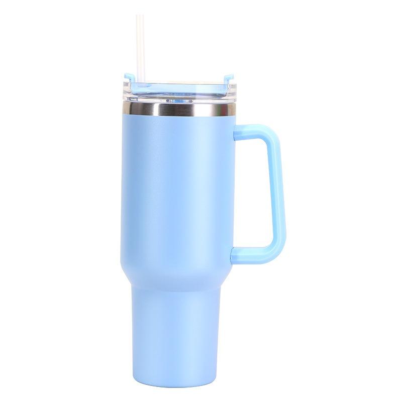 40oz Large Capacity Tumbler Vacuum Insulated Thermos Cup Stainless Steel Car Water Bottle Coffee Mugs With Handle Drinkware