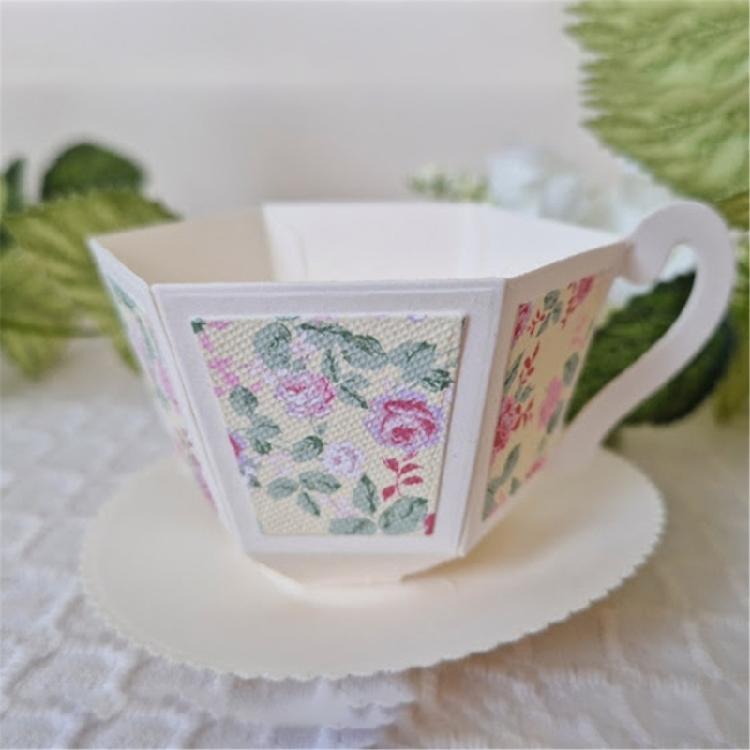 3D Rotating Cup Metal Cutting Dies Templates Molds Embossing Stencils Die Cuts for Scrapbooking Cards Making Decorations