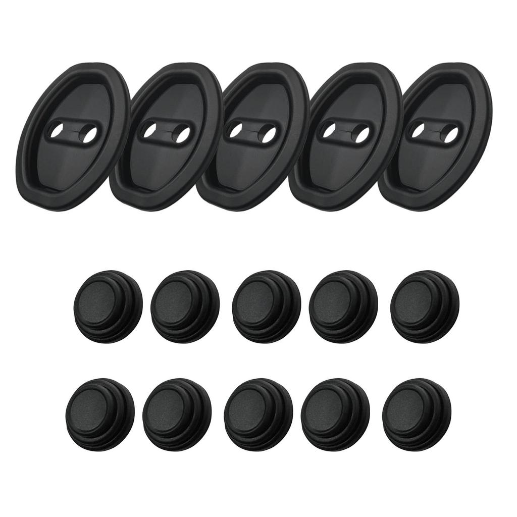 YHJKOPO Black Car Door Lock Cover New Accord CY2 CY Type Door Striker Cover