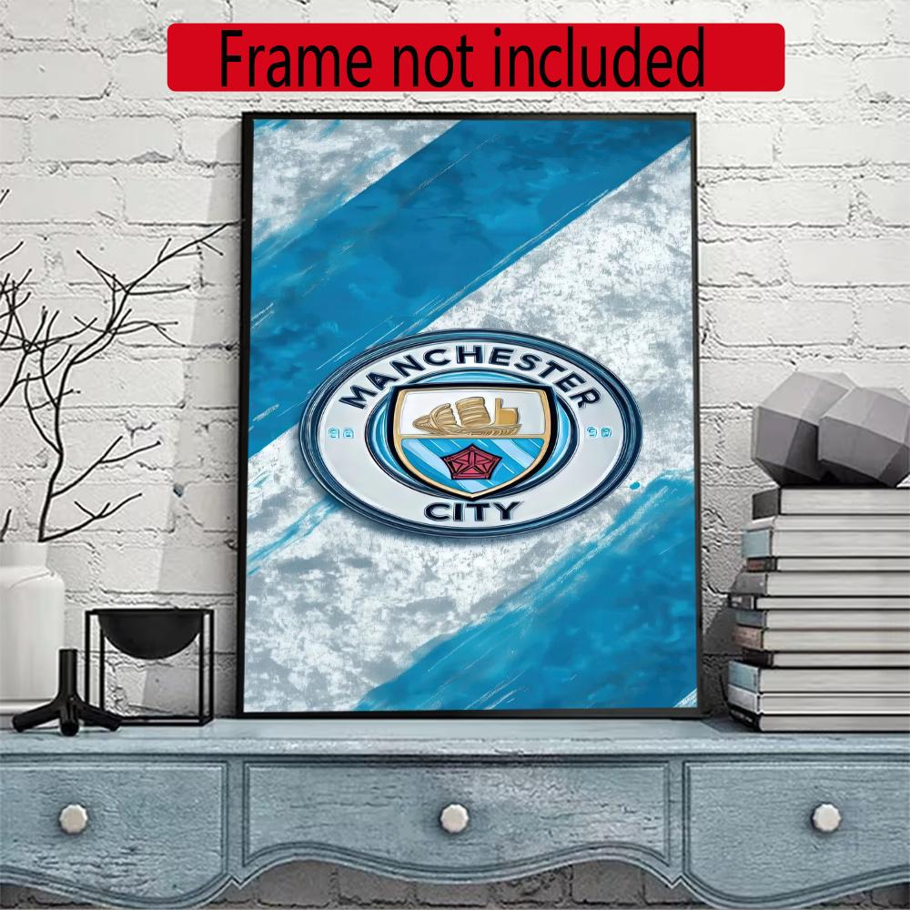 Manchester City 5D Diy Diamond Painting Round Diamond Diy Frameless Holiday Artwork Suitable For Home Office Wall Decoration