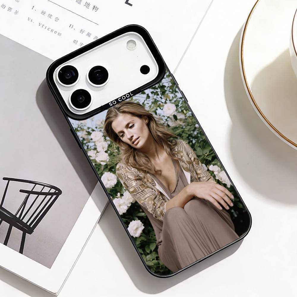 Detective Chic Look S-Stana Katic Phone Case For iPhone17,16,15,14,13,12,Pro Max Black Colorful Phone case