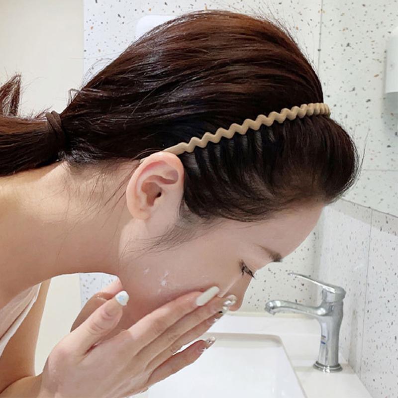 Women Simple Colorful Matte Toothed Hairbands Broken Hair Finishing Headband Outdoor Hair Hoop Headwear  Hair Accessories