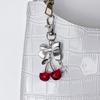 Y2K Red Cherry Keychain Cute Cherry Bag Charm Star Keyring Purse Backpack Pendant Accessories Decor For Women Kawaii Cherry