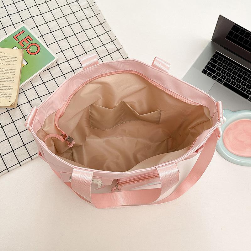 Borsa a tracolla da studente per campus, grande capacità, borsa a spalla da donna, borsa a mano